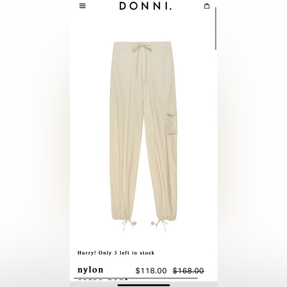DONNI. Pants - Donni nylon pants